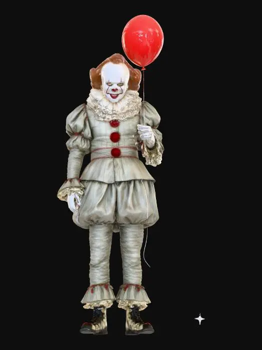 3D model for Clown with Red Balloon