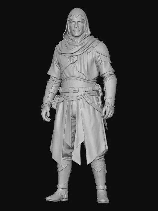 3D model for Desert Cloaked Warrior