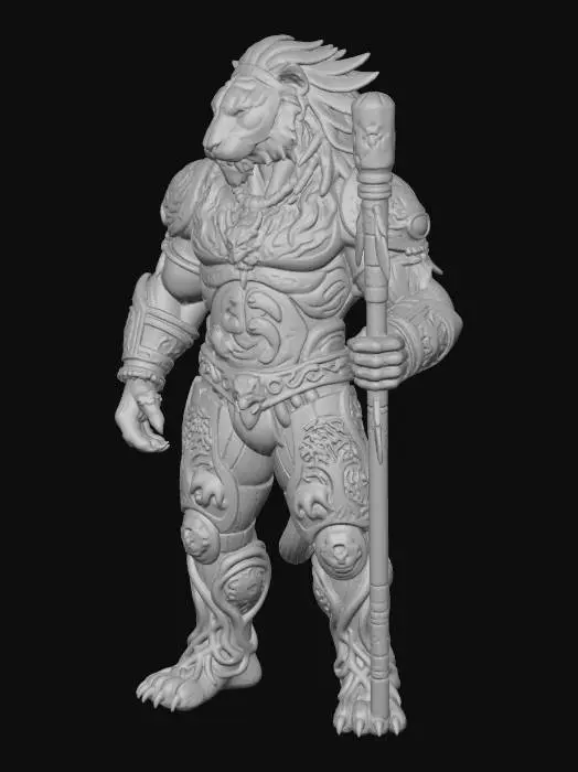 3D model for Flamebound Tiger Warlord