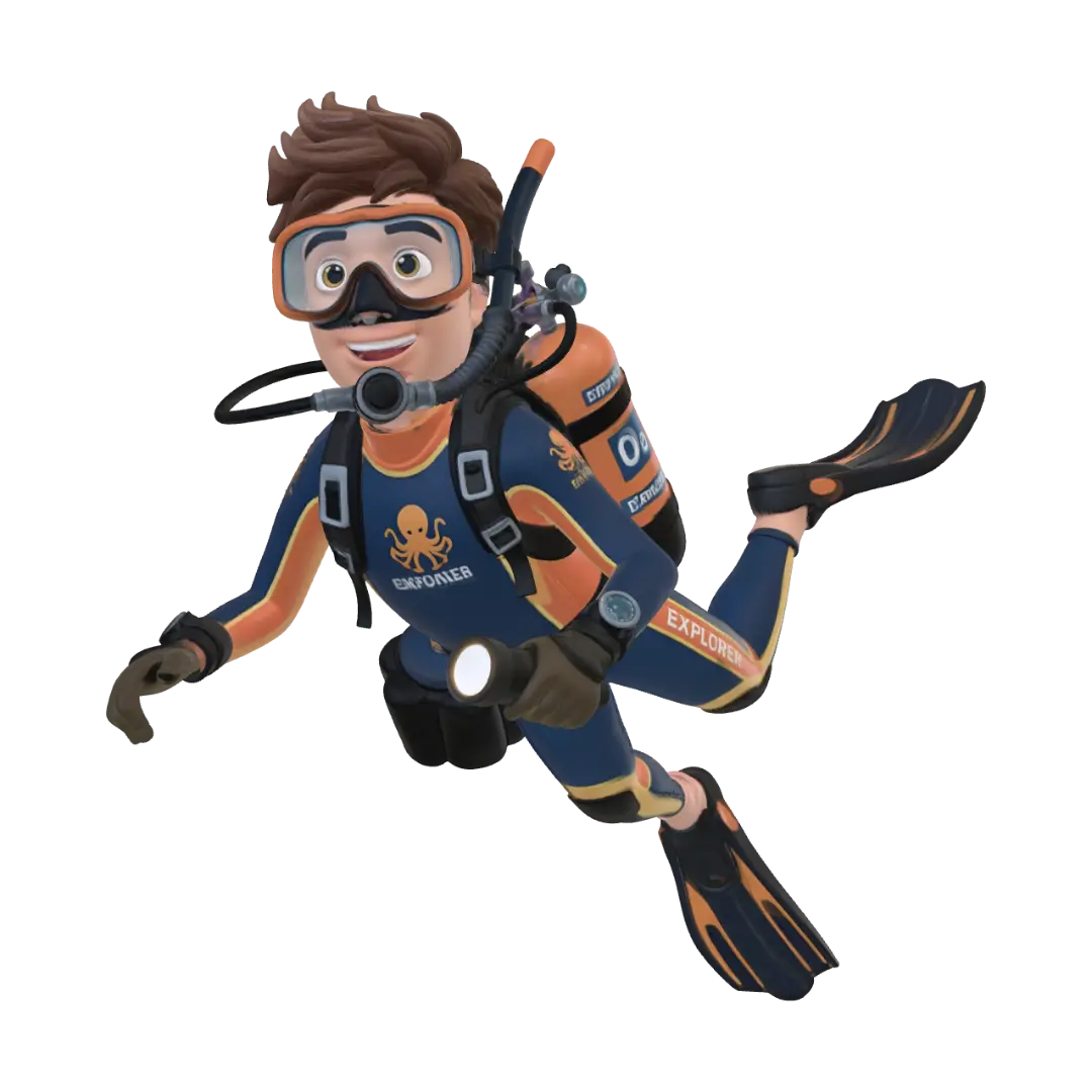 Underwater Explorer - Submarine 3D model, vytvořený pomocí AI
