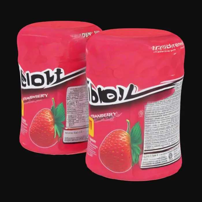 3D model for Trident Strawberry Gum Pack