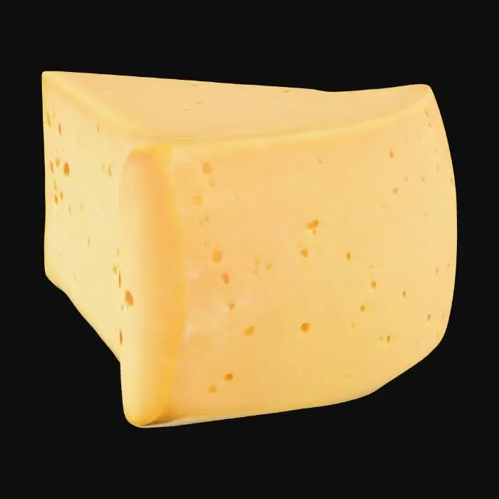 3D model for can you make a yellow wegde of cheese