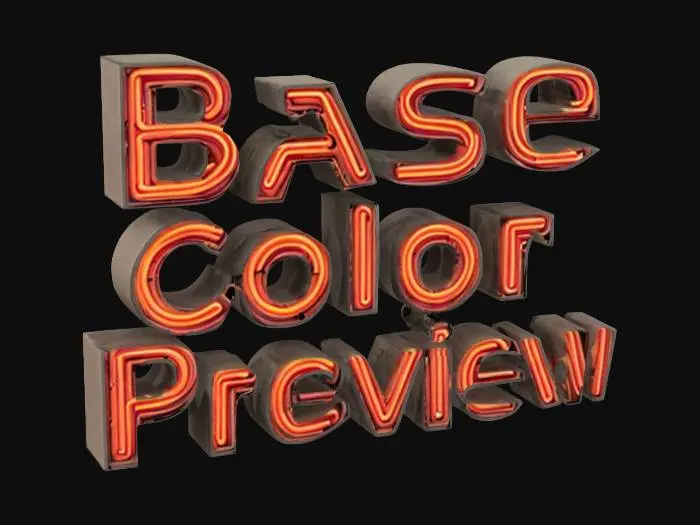 3D model for generate a 3d text "Base Color Preview"