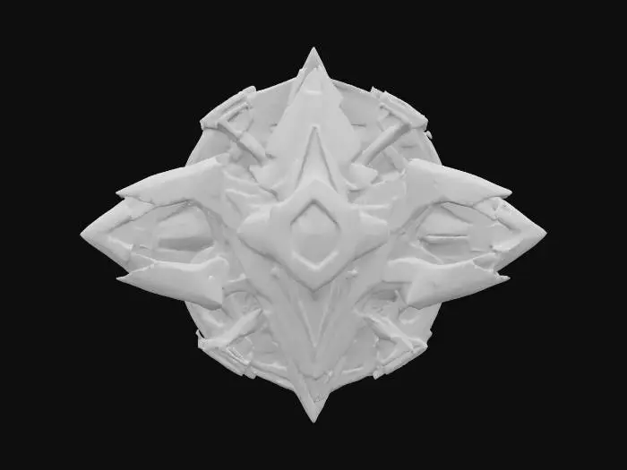 3D model for emblem cyborg robotic, robotic style geometry, high resolution, #emblem#