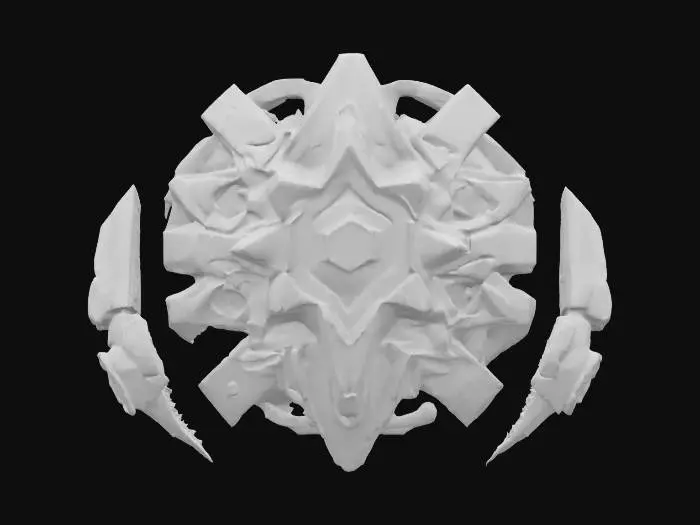 3D model for emblem cyborg robotic, robotic style geometry, high resolution, #emblem#