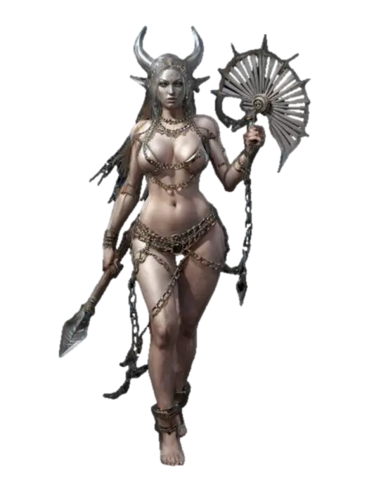 由 jurafjvs 制作的 Fantasy Female Humanoid Creature — 使用 Meshy AI 3D 生成器制作，免费下载 FBX OBJ GLB STL