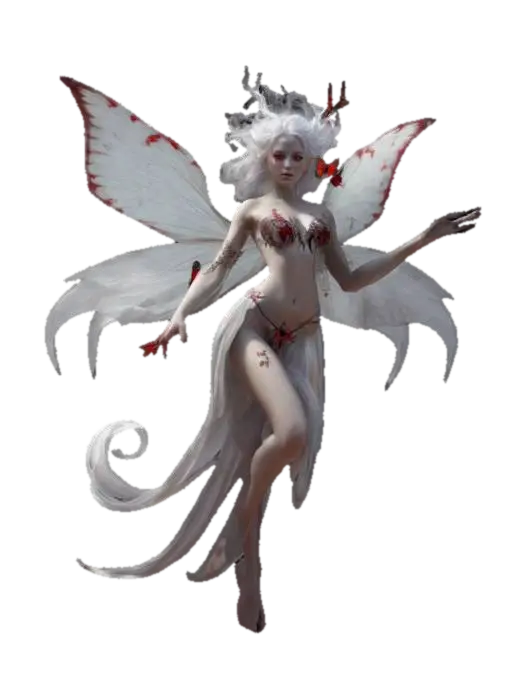 fantasy magical creature, between a witch, a butterfly and a nymph, elegant body… - Dance model 3D, wygenerowany przez AI