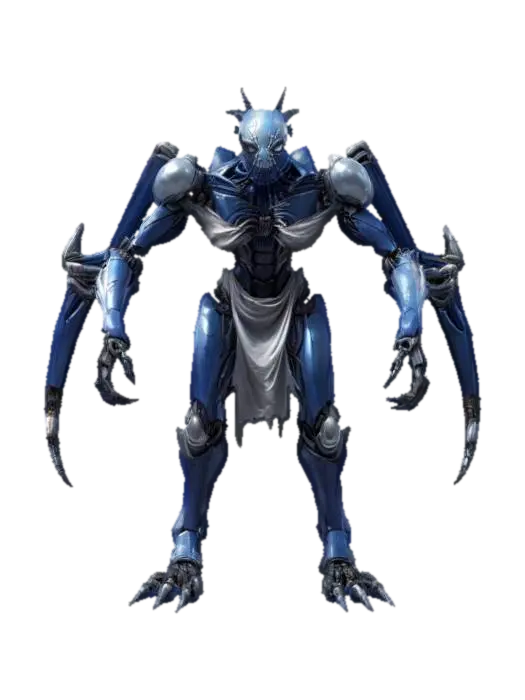 sci-fi fantasy robotic spider humanoid creature, spider body and humanoid like… - Terrifying 3D model, vytvořený pomocí AI