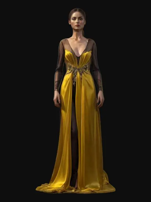 3D model for female elegant, slim tall body, empty hands along the body, elegantly dressed evening wear, pretty face in high detail, small ornaments on the body, extremely details, high resolution texture, epic stance, #women#