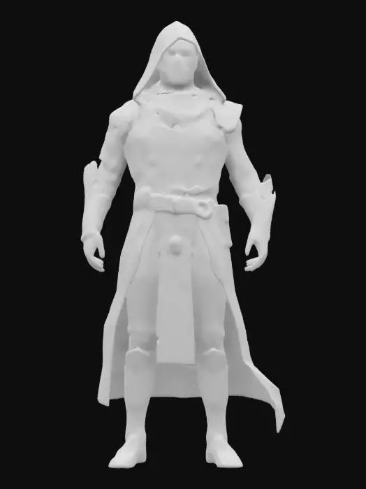 3D model for virtual magician, body composed of elemental particles, particles shoot out of the body, technical elegant clothing, hard machine face, monumental stance, extremely detailed, high resolution texture, epic stance, #game figure#