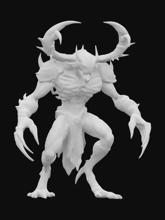 3D model for fantasy monster scorpion warrior, massive body covered with chitin armor, long limbs ending in a sharp blade, menacing appearance, detailed head with large mandibles, in attack, extremely detailed, high resolution texture, epic stance, #game figure#