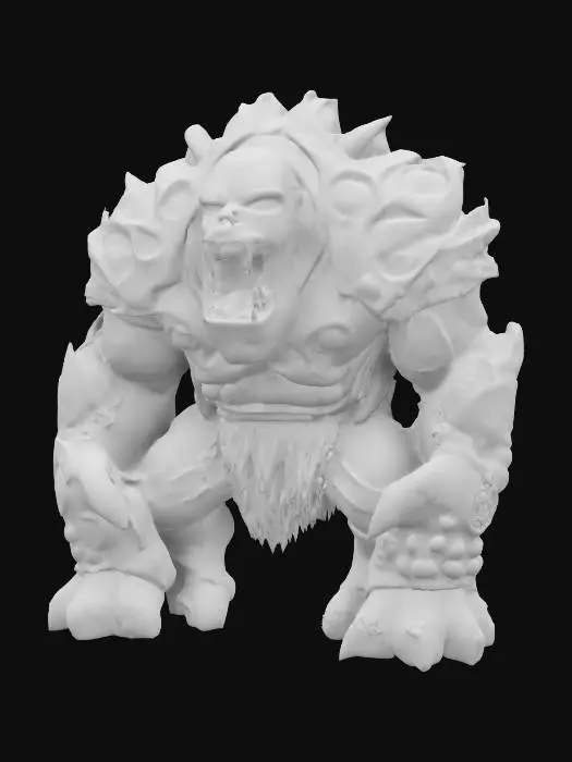 3D model for fantasy enraged stone elemental golem, massive stone body, mythical symbols visible on the body, roaring mouth, detailed face with menacing eyes, extremely detailed, high resolution texture, epic stance