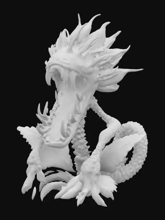 3D model for fantasy carnivorous flower creature, strong stems and leaves, instead of a flower an open mouth full of sharp teeth, in attack, extremely detailed, high resolution texture, epic stance, #garden#