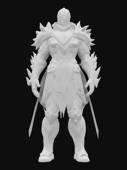 3D model for fantasy cosmic ice knight, massive tall body, elegant transparent armor all over the body, unknown markings on the armor, extremely detailed, high resolution texture, epic stance