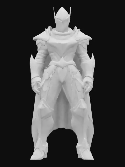 3D model for fantasy cosmic ice knight, massive tall body, elegant transparent armor all over the body, unknown markings on the armor, extremely detailed, high resolution texture, epic stance