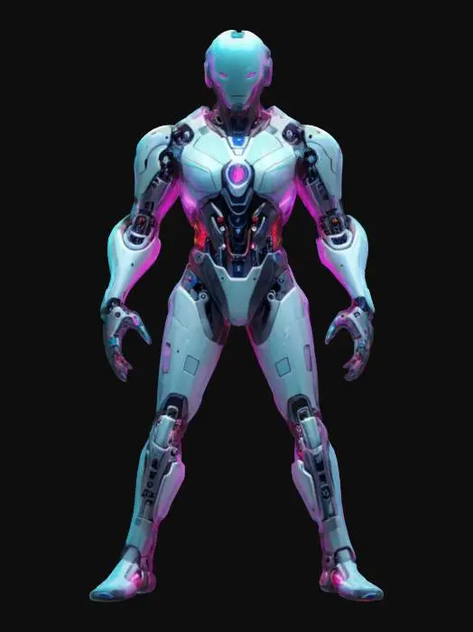 3D model for futuristic cyborg, extended improved details