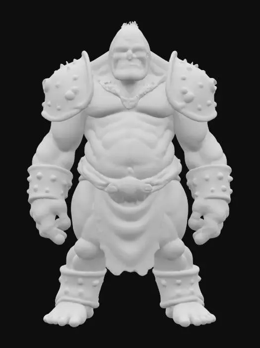 3D model for [Czech Republic] fantasy clay golem, massive stocky body, body surface made of baked clay, reinforced iron riveted plates on the back and belly, glowing eyes and fire inside the body, extremely detailed, high resolution texture, epic stance, #AroundTheWorld#