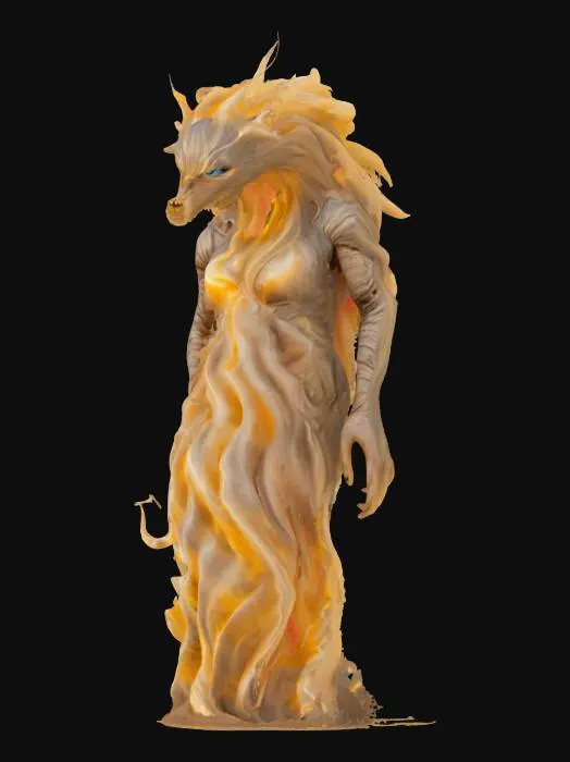 3D model for fantasy sand whirl elemental, body made of spinning wind with sand, whole body transparent from sand, menacing appearance, face hidden in the whirlwind, extremely detailed, high resolution texture, epic stance, #AroundTheWorld#