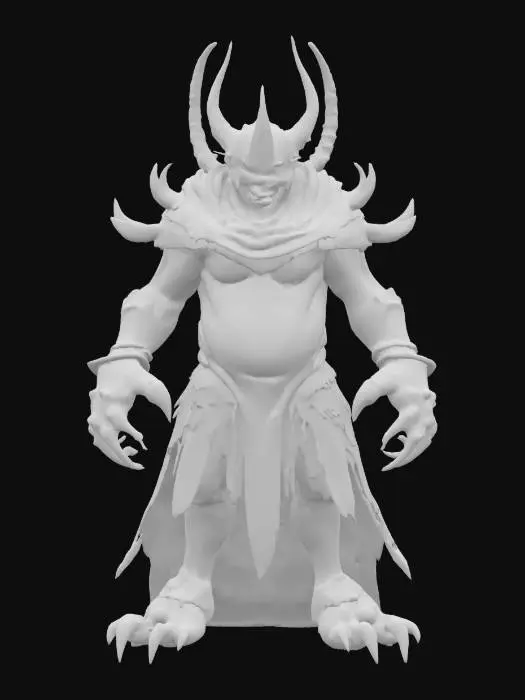 3D model for fantasy liquid creature guardian, shapeless body made of liquid gel, torn robe, sharp spikes all over the body, massive limbs ending in claws, terrifying face, extremely detailed, high resolution texture, epic stance