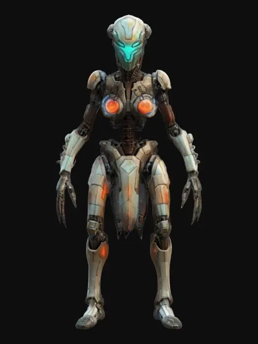 3D model for sci-fi morph cyborg dead space