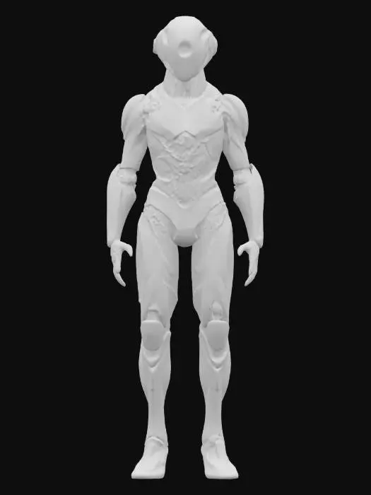 3D model for sci-fi fantasy protonic humanoid