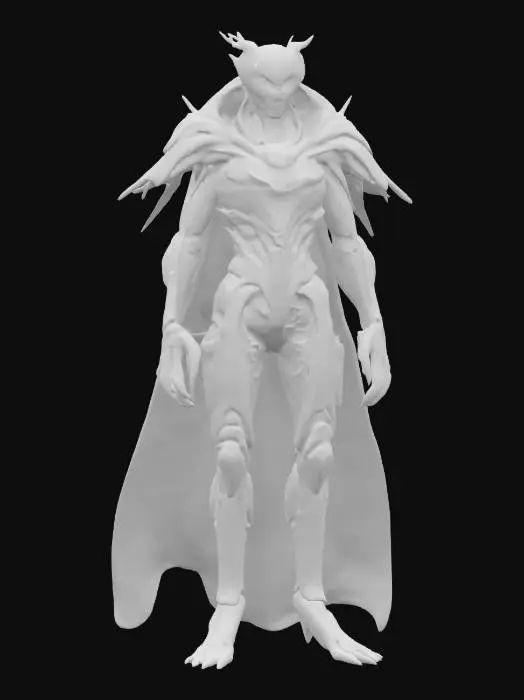 3D model for sci-fi fantasy protonic humanoid