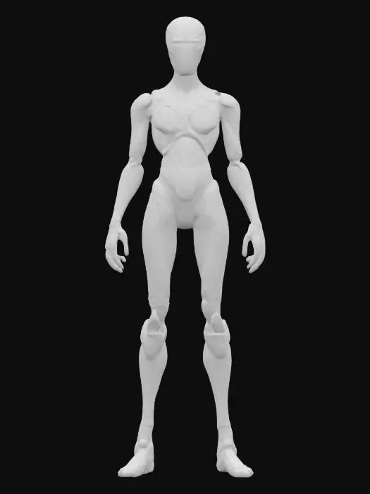 3D model for sci-fi fantasy protonic humanoid