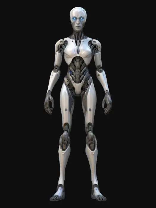 3D model for sci-fi fantasy protonic humanoid