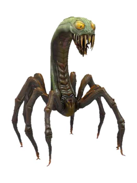fantasy horror monster similar to a spider and the body of a slug, massive… - Terrifying 3D model, vytvořený pomocí AI
