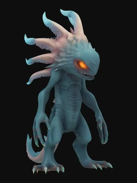 3D model for sci-fi dreamlike shapeless monster, extremely detailed, high sharp resolution texture, epic stance