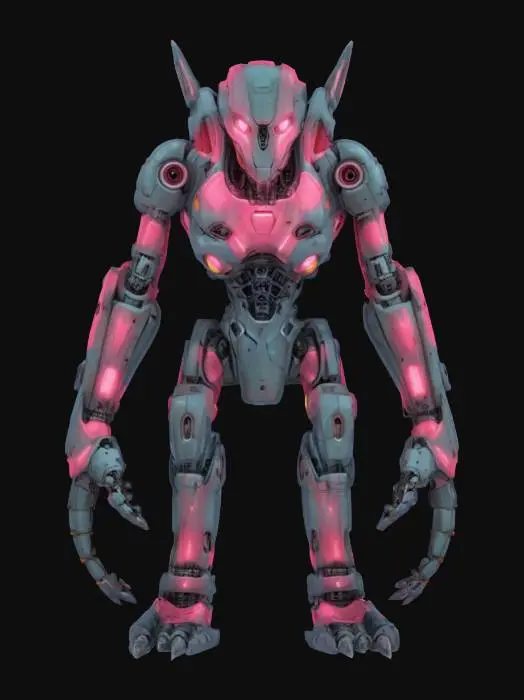 3D model for sci-fi robotic dreamlike shapeless monster, extremely detailed, high sharp resolution texture, epic stance