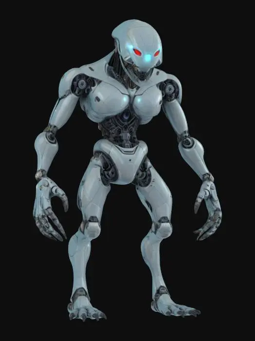 3D model for sci-fi robotic dreamlike shapeless monster, extremely detailed, high sharp resolution texture, epic stance