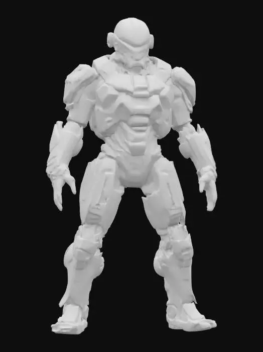 3D model for sci-fi morphed cyborg from dead space, extremely detailed, hyperrealistic texture, epic stance