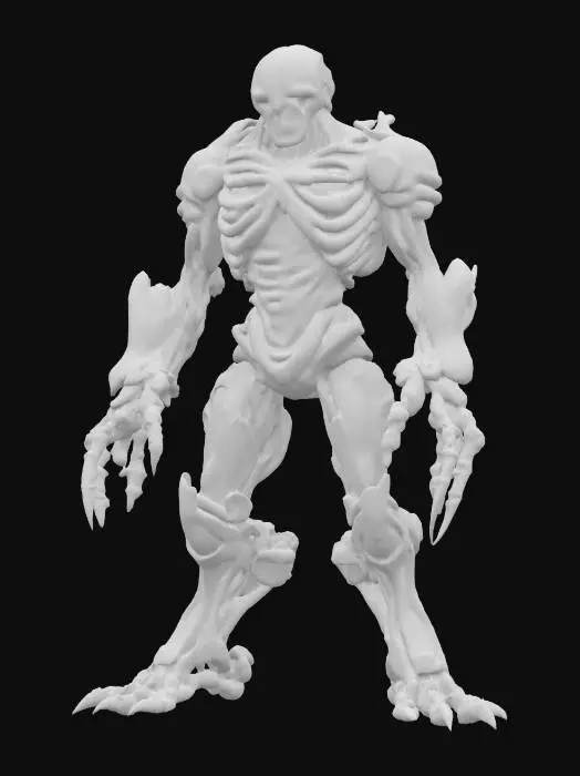 3D model for sci-fi morphed cyborg from dead space, extremely detailed, hyperrealistic texture, epic stance