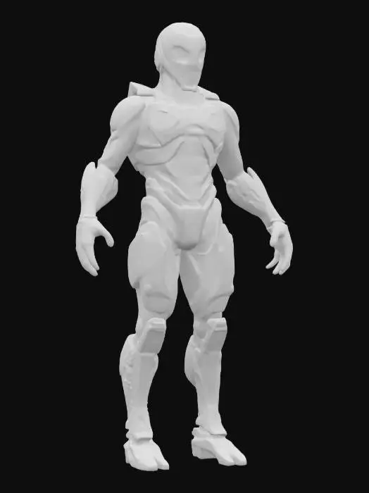 3D model for sci-fi morphed cyborg from dead space, extremely detailed, hyperrealistic texture, epic stance
