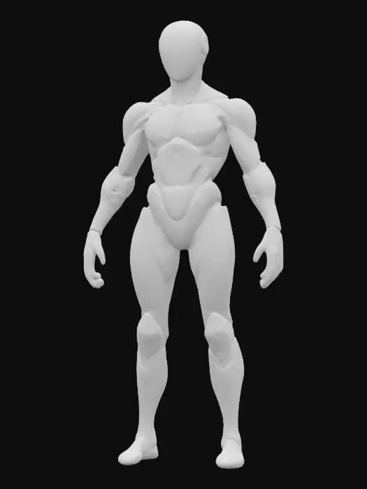 3D model for sci-fi entity from the distant future, humanoid-looking nanofield body floating above the ground, glossy body surface almost mirror-like in places, graceful rounded aerodynamic shapes, extremely detailed, hyperrealistic texture, epic stance