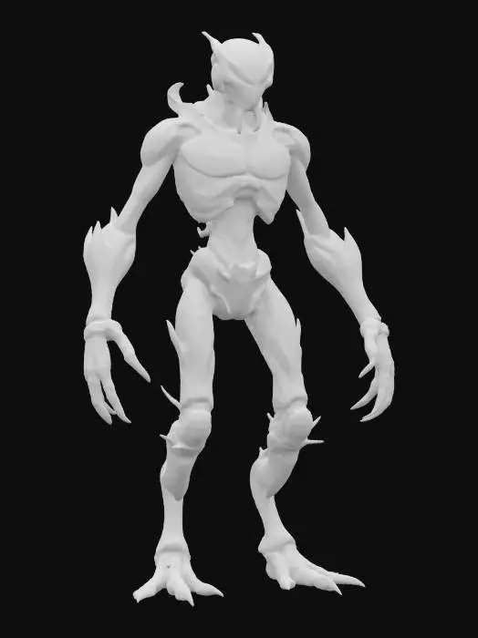 3D model for sci-fi morph cyborg dead space, extremely detailed