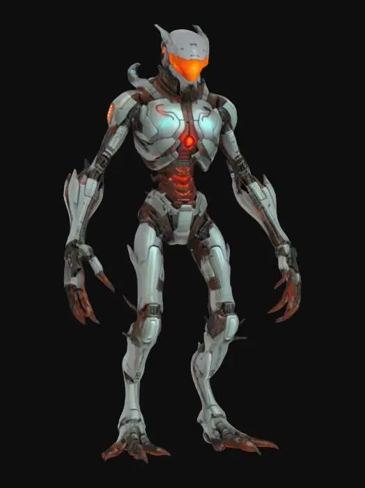 3D model for sci-fi morph cyborg dead space, extremely detailed