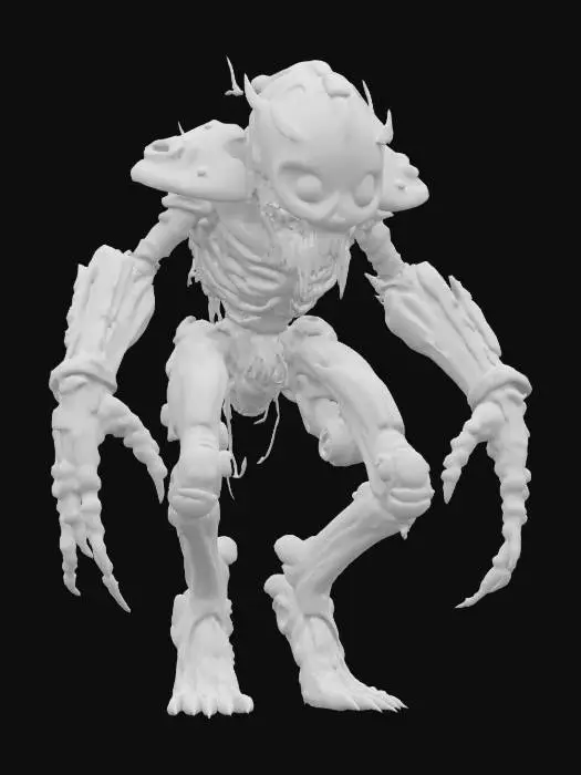 3D model for sci-fi morph cyborg dead space, extremely detailed