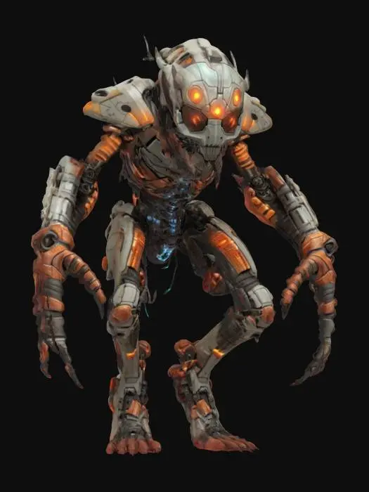 3D model for sci-fi morph cyborg dead space, extremely detailed