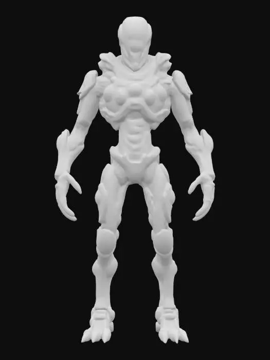 3D model for sci-fi morph cyborg dead space, extremely detailed