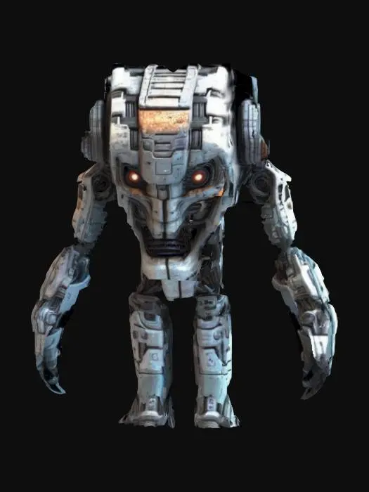 3D model for sci-fi morph cube cyborg from dead space, extremely detailed, high sharp resolution texture, ultrarealistic, epic stance