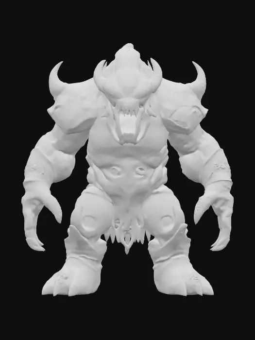 3D model for vulkan golem, liquid body, extreme scary appearance, extremely detailed, hyperrealistic, epic stance