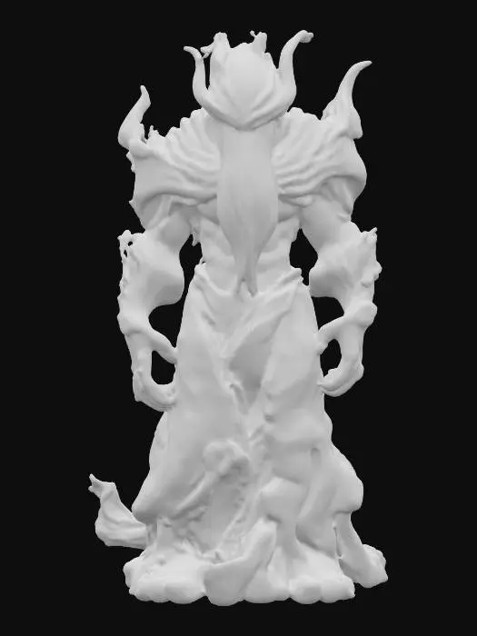 3D model for fantasy stone magma wizard elemental, massive body made of magma stone, body gradually forming from magma, elegant stance, detailed scary face, extremely detailed, high sharp resolution texture, hyper realistic, epic stance