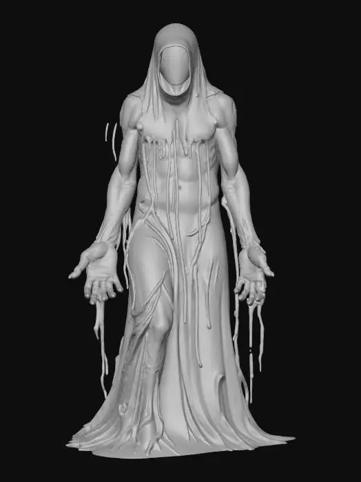 3D model for fantasy mud elemental, ghostly muddy body partially forming from swirling sludge, flowing and amorphous shape, eerie presence, menacing but mysterious face, surreal proportions, dripping and shifting surface, detailed textures, high sharp resolution, hyperrealistic fantasy style, epic atmosphere, #villain#