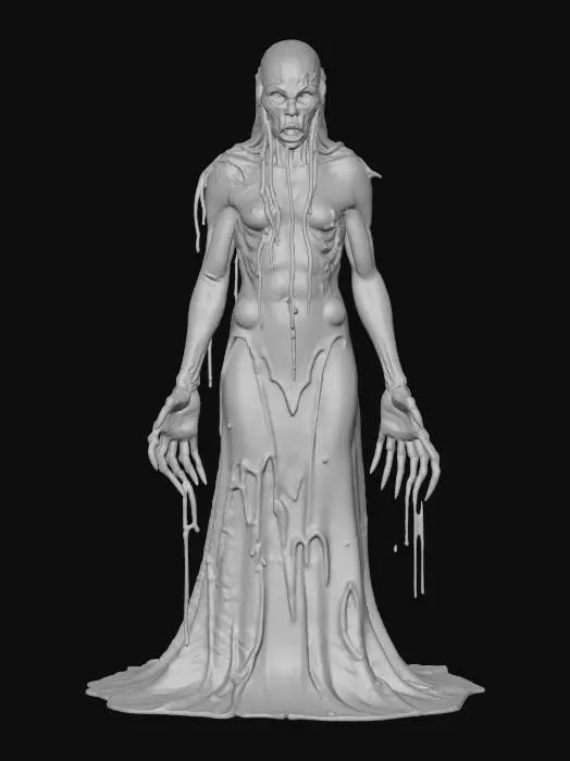 3D model for fantasy mud elemental, ghostly muddy body partially forming from swirling sludge, flowing and amorphous shape, eerie presence, menacing but mysterious face, surreal proportions, dripping and shifting surface, detailed textures, high sharp resolution, hyperrealistic fantasy style, epic atmosphere, #villain#