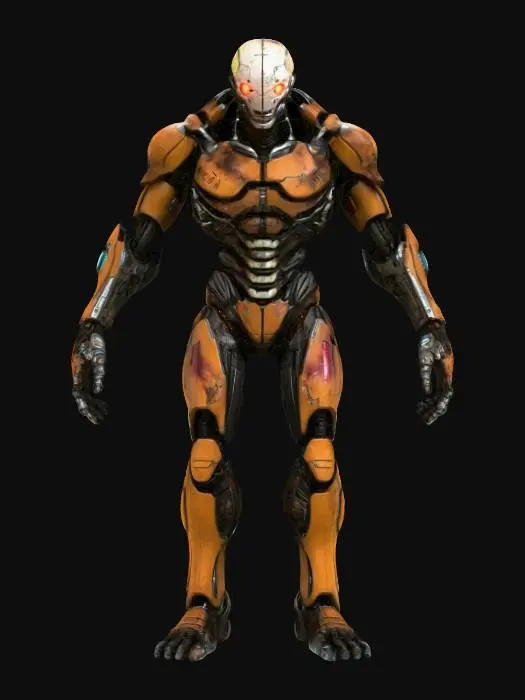 3D model for sci-fi morphed cyborg from dead space, extremely detailed, hyperrealistic texture, epic stance, #villain#