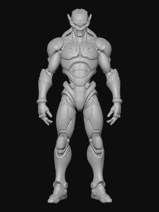 3D model for sci-fi morphed cyborg from dead space, extremely detailed, hyperrealistic texture, epic stance, #villain#
