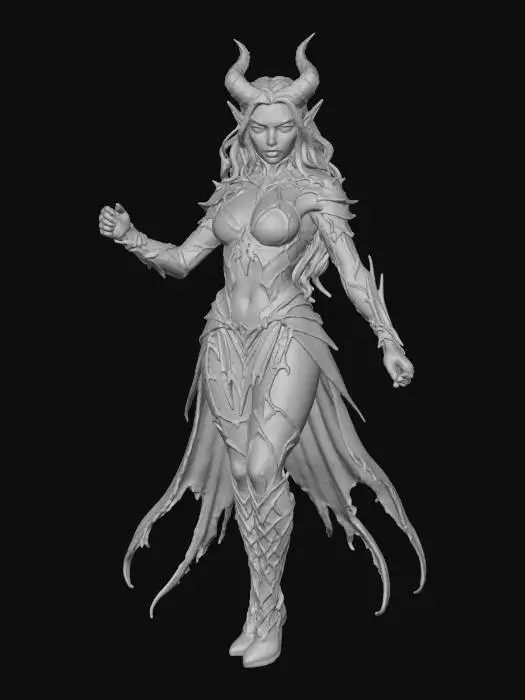 3D model for Infernal Enchantress Female Sorcerer Warrior