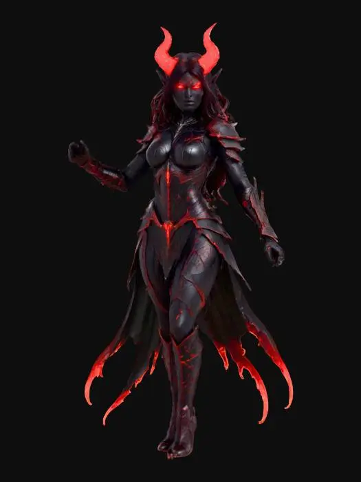 3D model for Infernal Enchantress Female Sorcerer Warrior